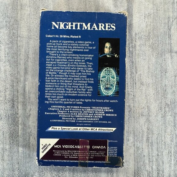 Nightmares (1983) VHS Video - Horror CIC Video Emilio Estevez Anthology - Picture 7 of 9